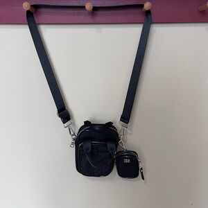 Steve Madden Black Crossbody Bag with Detachable Pouch